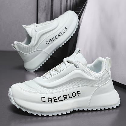 Men's Casual Lace-Up Basketball Shoes, Classic White and Blue Contrast Sneakers, Offering a Breathable, Lightweight, and Comfortable Feel with Shock Absorption and Wear Resistance. Suitable for All-season Casual and Daily Spo - ayq