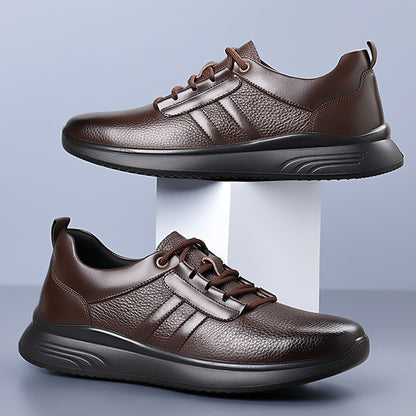 Men's Classic Derby Lace-Up Walking Shoes with Cushioned Sole