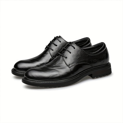 Men's Handmade Leather Derby Shoes Business Formal Low Top