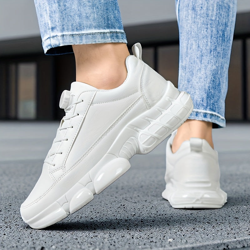 Men's Casual Rotating Buckle Sports Shoes, Trendy Versatile Comfortable Men's Shoes, Fashionable Road Running Shoes - ayq
