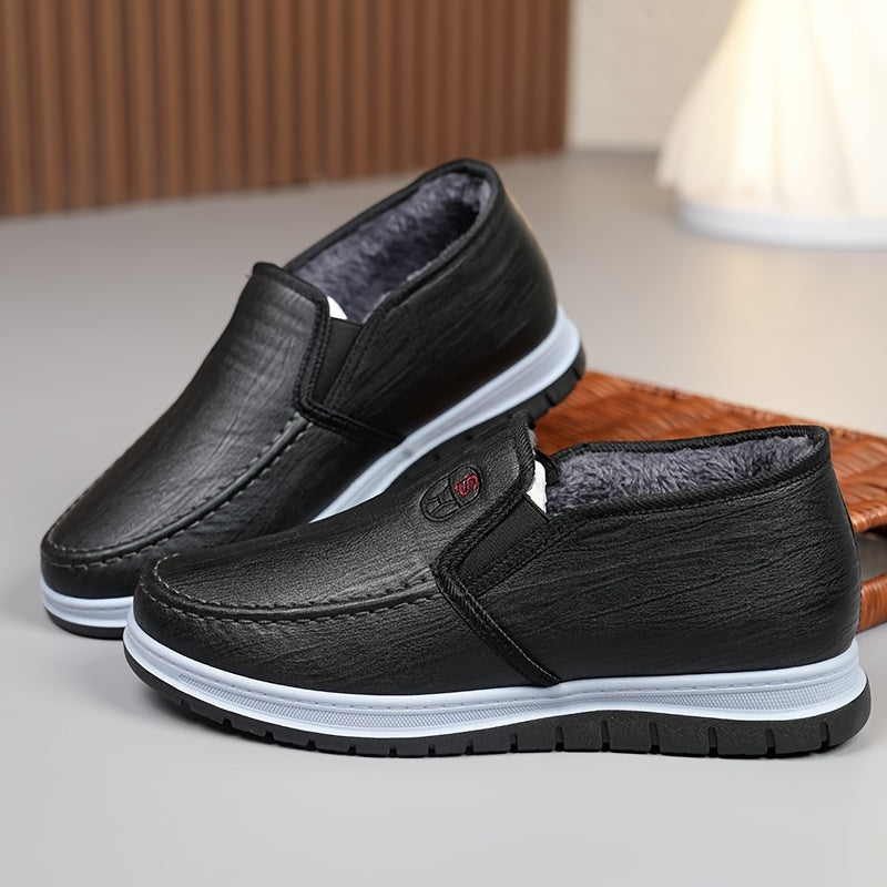 Men’s Winter Casual Slip-On Shoes with Warm Fleece Lining