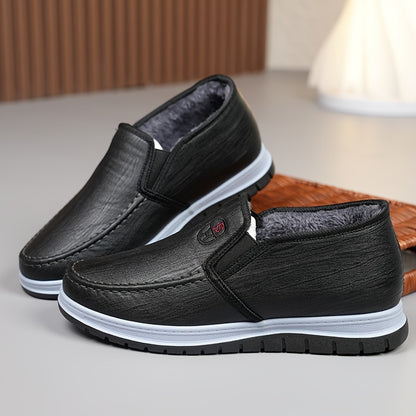 Men’s Winter Casual Slip-On Shoes with Warm Fleece Lining