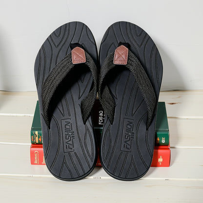 Men's Vintage Slip-On Casual Slippers with Cushioned EVA Sole