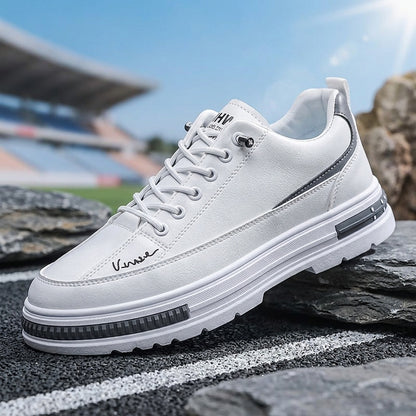 Men's Mid-Top Casual Sport Shoes with PU Upper