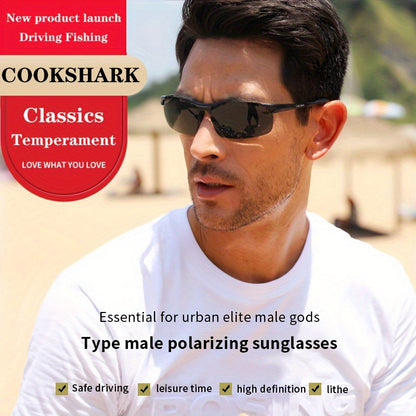 Men's Polarized Driving Glasses Magnesium Alloy Frame UV Resistant