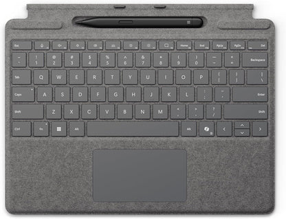 Microsoft Surface Pro Keyboard with Slim Pen 2 Bundle for Pro Copilot+ (11Th Edition), Pro 9 and Pro 8, Alcantara Material, Black