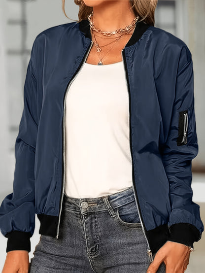 Women's Casual Windproof Jacket for Spring and Fall