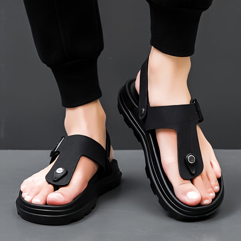 Men's Comfortable Brown & Black EVA Slip-On Casual Slides