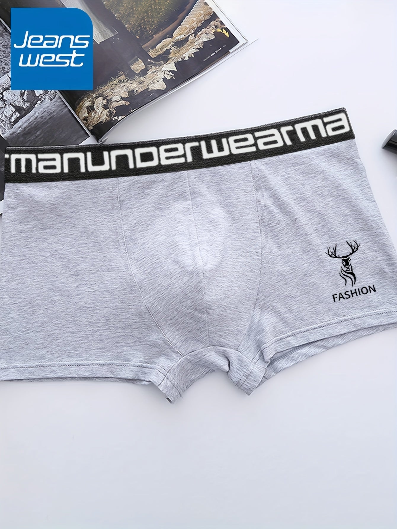 Men's Cotton Boxer Briefs 8-Pack Breathable Animal Prints