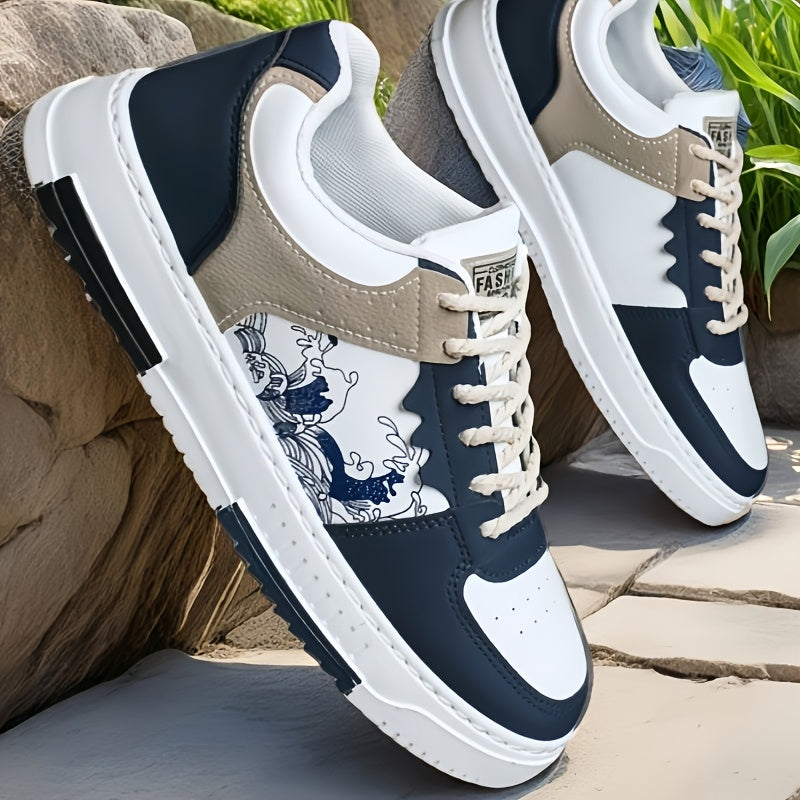 1pair Unisex All-Season Casual Hiking Sneakers, Low Top Faux Upper, Fabric Lining, PVC Sole, Comfortable Walking Shoes for Men and Women