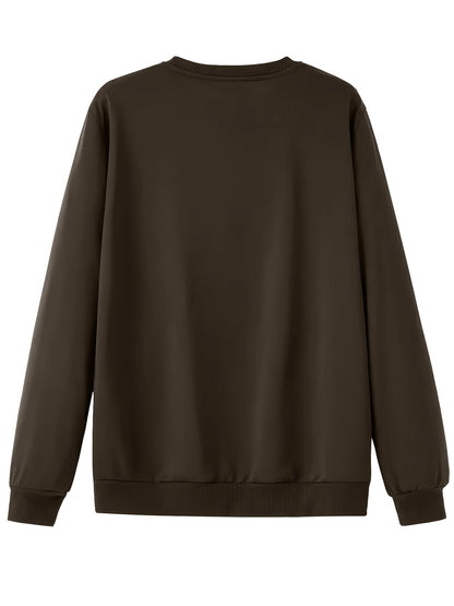 Men'S Happy New Year Sweatshirt - Light Grey with Orange Lettering - Regular Fit Crewneck Pullover for New Year'S Eve, NYE Parties & Casual Attire - Non-Permanent Celebration Sweater for Everyday & Special Occasions, New Year