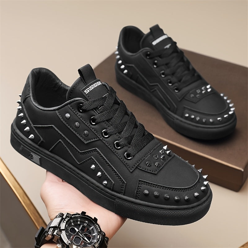 European Station Rivet Panel Shoes White Shoes Niche Korean Style Casual Shoes Versatile Sneakers