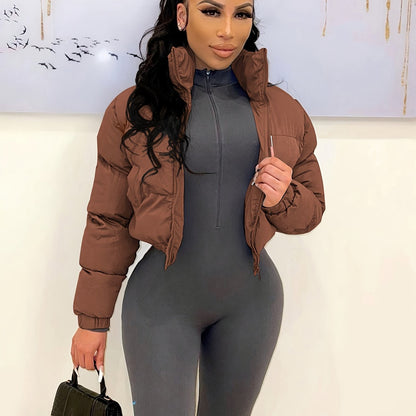 Աշնանային/ձմեռային եվրոպական և ամերիկյան կանացի կարճ բաճկոն