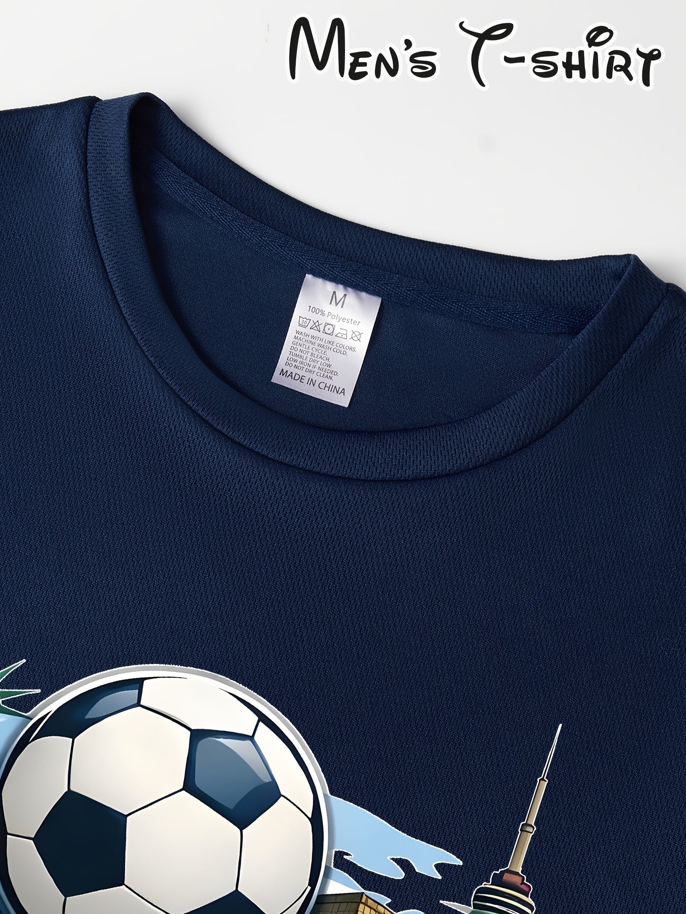 Men's 2026 World Cup Casual Landmark Print Polyester T-Shirt