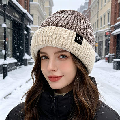 Unisex Outdoor Fleece Knit Hat for Fall and Winter
