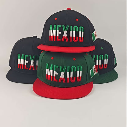 Men's Casual Baseball Cap with Mexican Alphabet Embroidery