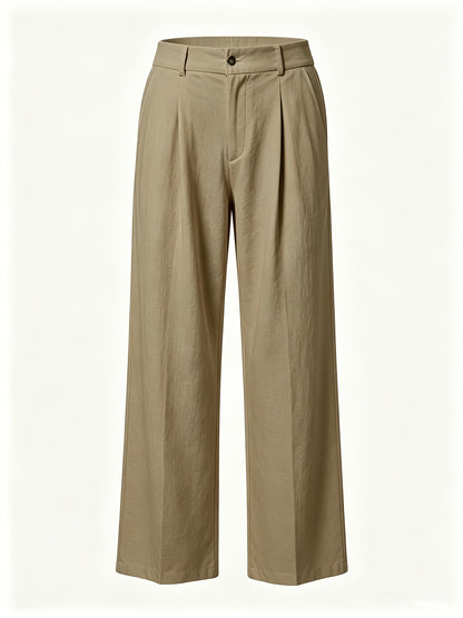 Men's Linen Casual Trousers, Lightweight Breathable All-Season