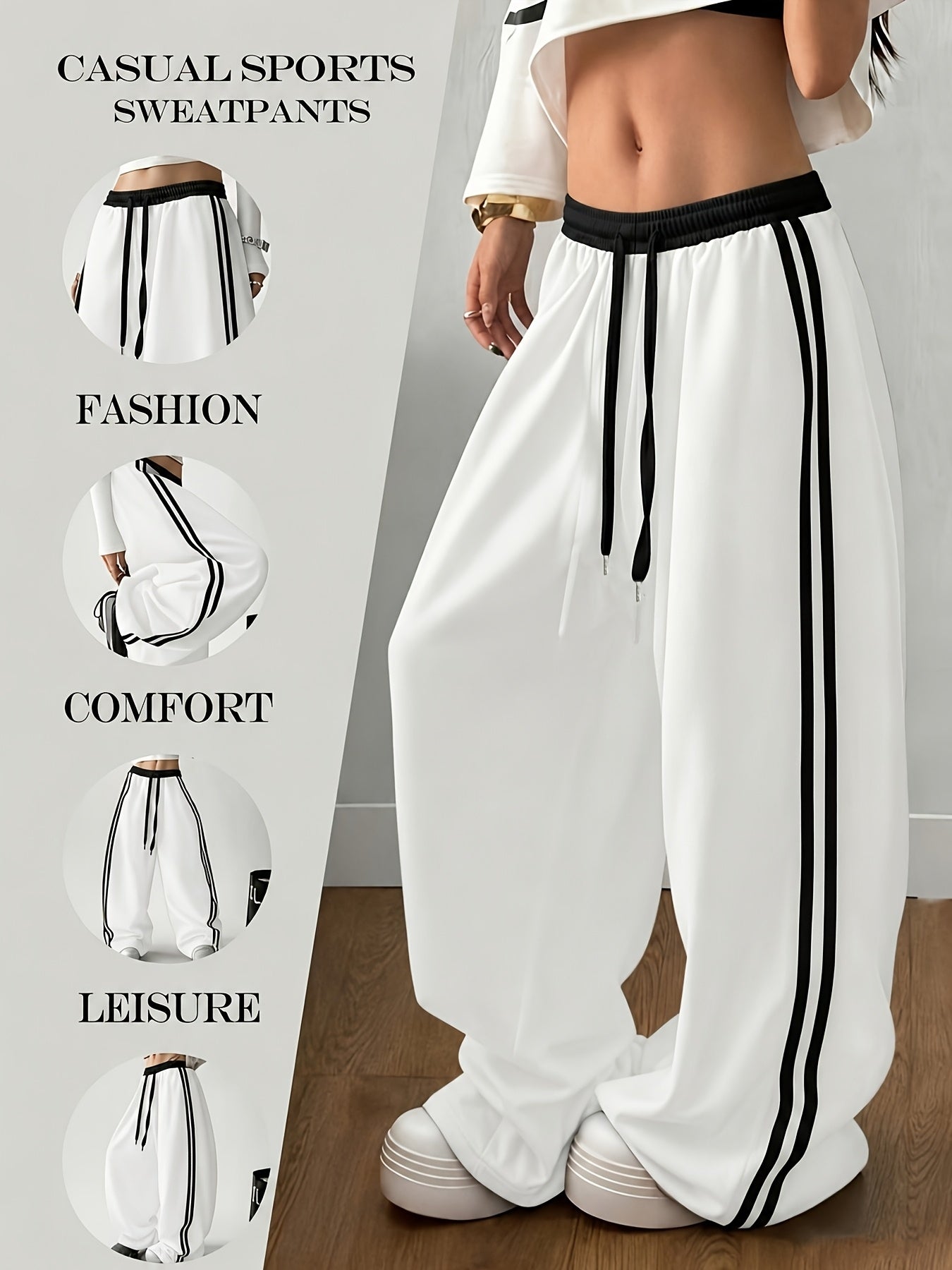 Women's Wide-Leg Sports Pants for Yoga and Fitness