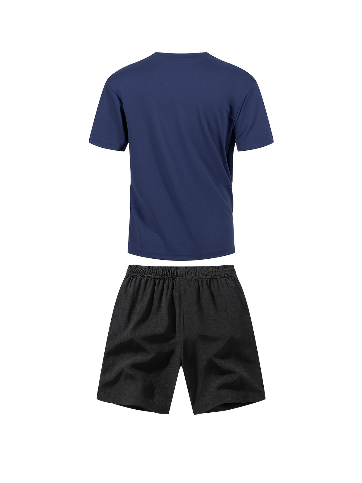 Boys' Quick-Dry Summer Shirt & Shorts Set with Reflective Strips