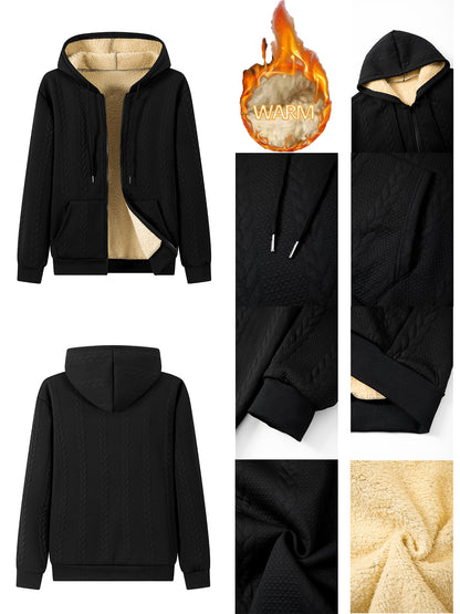 Տղամարդկանց ձմեռային նորաձևության երկմասանոց հավաքածու. Ժակարդե գլխարկով կարդիգան՝ աստառով և երկար տաբատ – իդեալական է աշնան և ձմռան համար, ձմեռային հագուստ տղամարդկանց համար