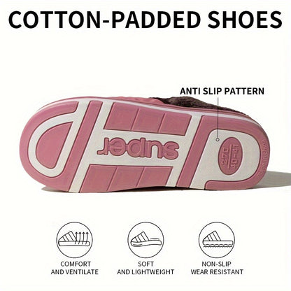 PU Slip-On Indoor Slippers for Men and Women with Thick Sole