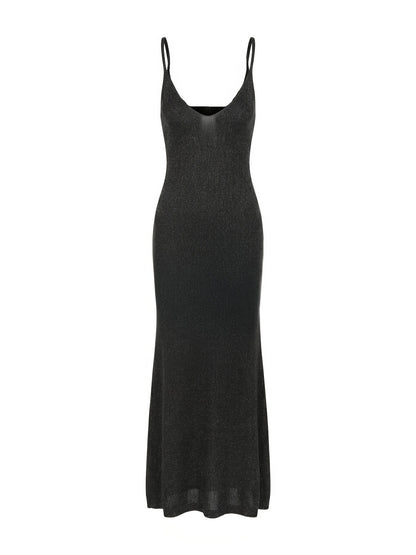 Women’s Elegant V-Neck Bodycon Sweater Dress for Spring-Fall
