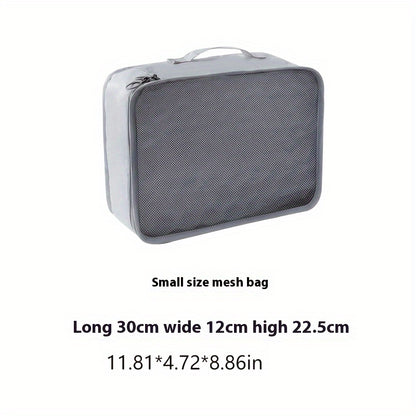 7pcs Pink Travel Organizer Set - Durable Polyester Packing Cubes with Inspirational Quotes, Includes Clothes, Underwear, Shoe, Cosmetic & Toiletry Bags for Efficient & Stylish Storage