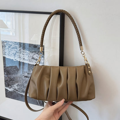 CAHVIN KOEINZ կանացի ձեռքի պայուսակ՝ կնճռոտված - բազմագույն (/ / /սպիտակ/)՝ ուսից և ուսից կրելու համար, կայծակաճարմանդով փակվող և յուղով ներկված եզրերով՝ ամենօրյա օգտագործման համար, առօրյա, ճանապարհորդության համար - էլեգանտ նվեր