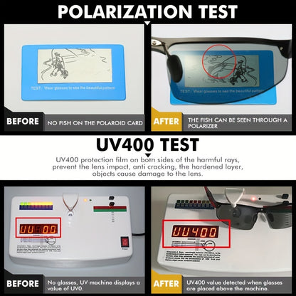 Men's Polarized Photochromic Aluminum Sunglasses UV400