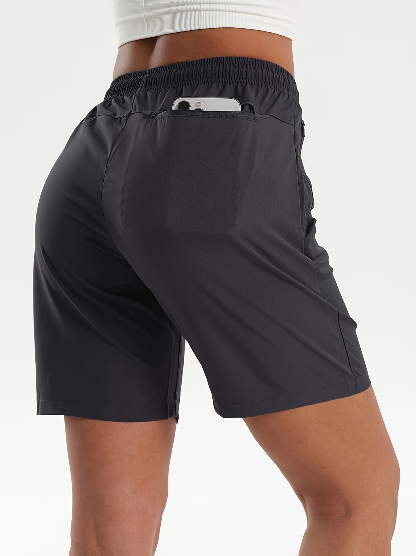 Men's Multi-Pocket Three-Quarter Summer Shorts with Zippers