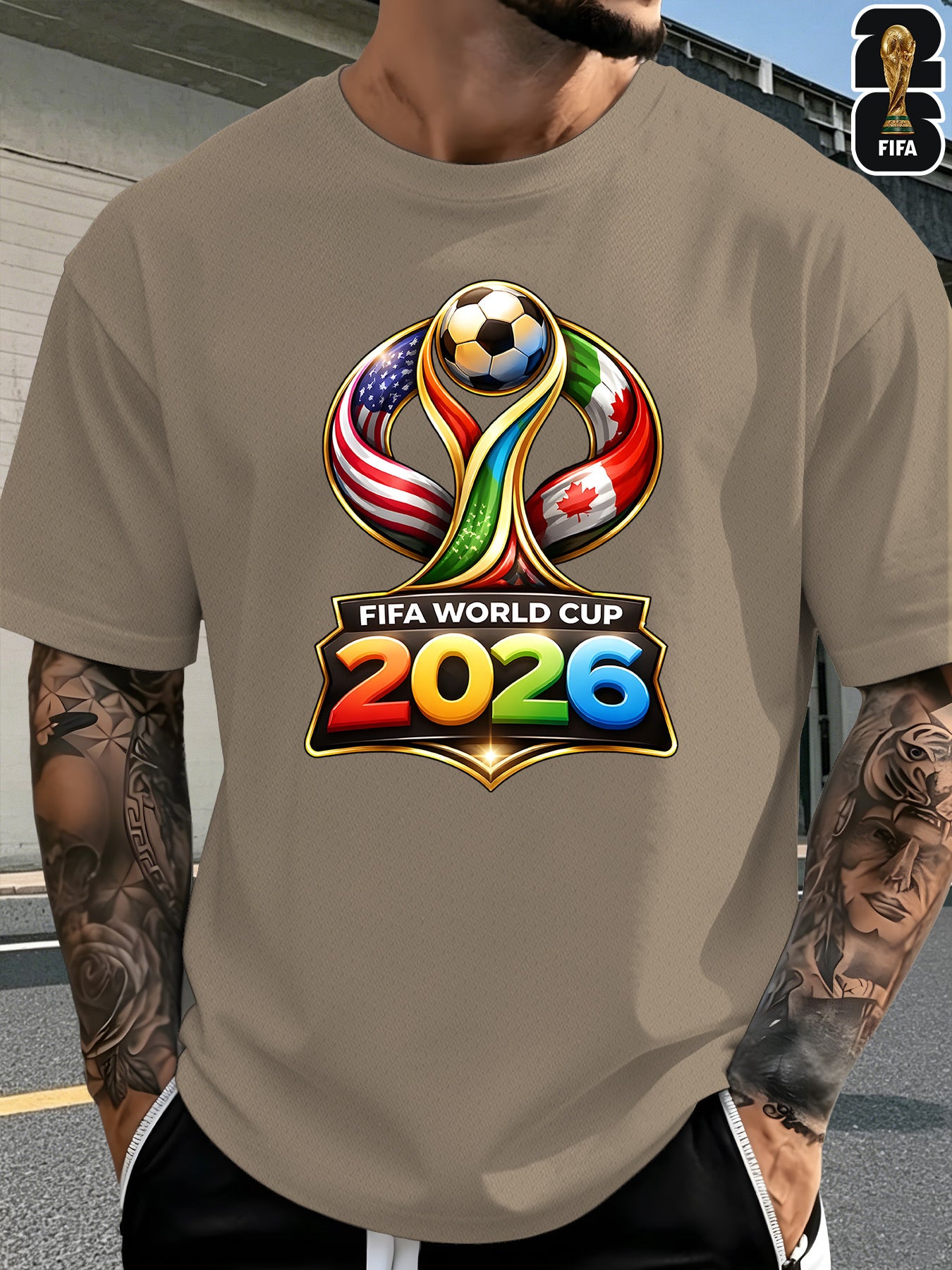 Men's FIFA 2026 World Cup Cotton Blend Casual T-Shirt