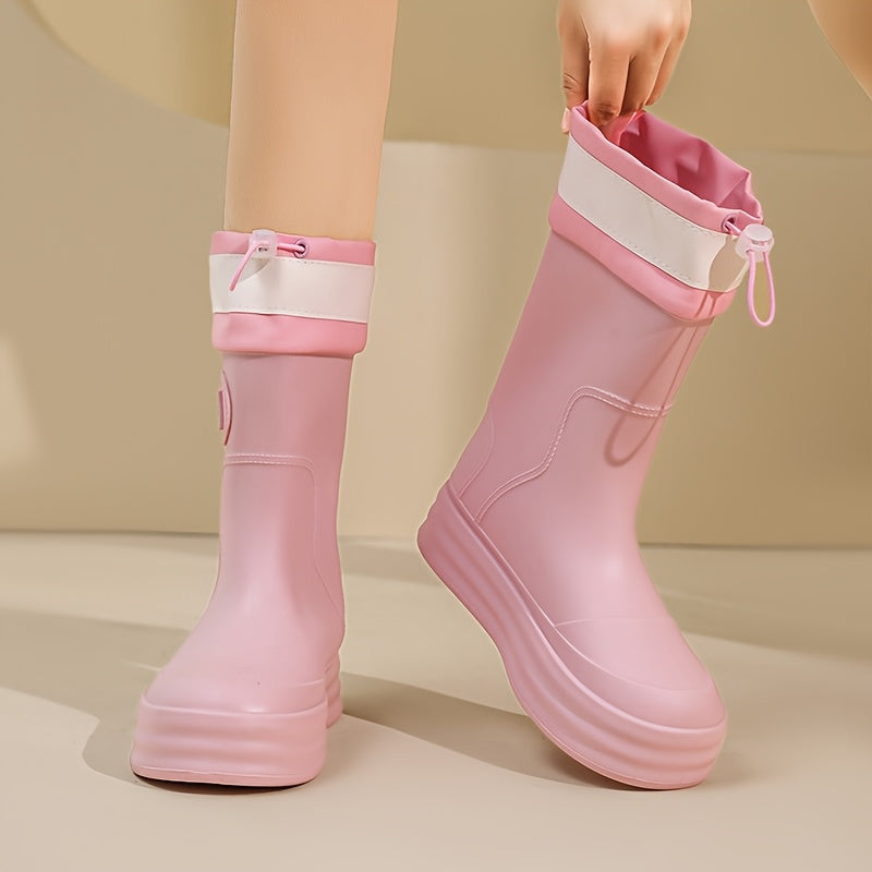 Casual Waterproof Short Rain Boots for All-Season Wear