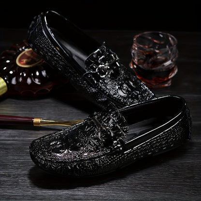 Versatile Low-Top Business Slip-On Shoes with Rubber Sole