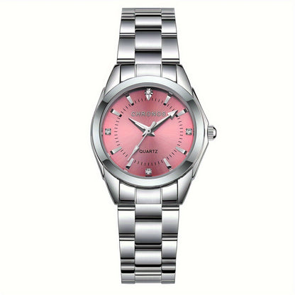 CHRONOS Women'S Fashionable Casual Quartz Watch Features a Stainless Steel Strap, Perfect for Business Elegance And Sophistication. This Exquisite And Compact Outdoor Sports Watch Is Ideal for Daily Wear And Outings, Making I