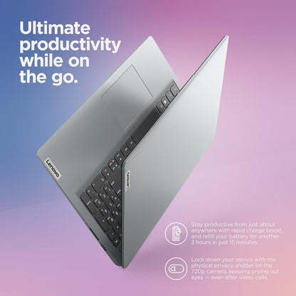 Lenovo Ideapad 1 Student Laptop, Intel Dual Core Processor, 20GB RAM, 1TB SSD + 128GB Emmc, 15.6" FHD Display, 1 Year Office 365, Windows 11 Home, Wi-Fi 6, Webcam, Bluetooth, SD Card Reader, Grey