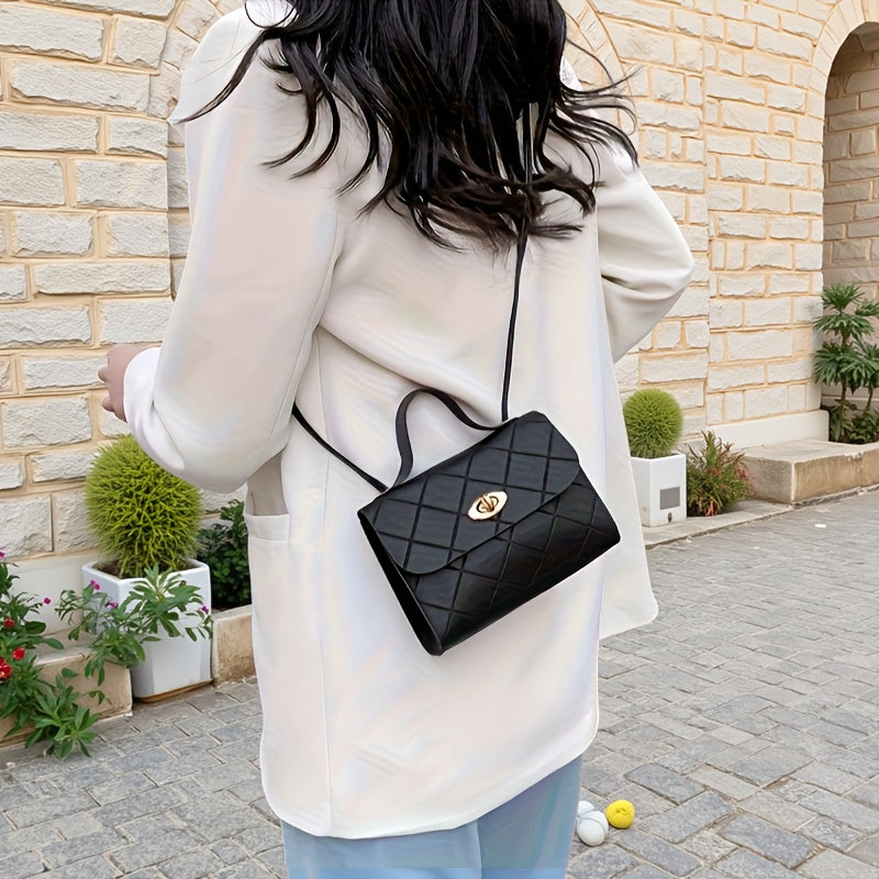 Կանացի ոճային, խաչաձև պայուսակ՝ նրբագեղ, միագույն ուսի պայուսակ՝ պտտվող փակման դիզայնով, կարգավորվող ժապավենով՝ ոսկեգույն զարդարանքներով, հասանելի է նախշերով և գալիս է սև, կարմիր, վարդագույն, շագանակագույն գույներով։