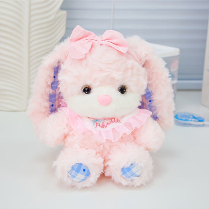 21cm/8.26in Adorable Teddy Bear and Rabbit Plush Toy Cute Bunny Doll Perfect for Home Decor & Gifts for Birthdays, Easter, Halloween, Christmas