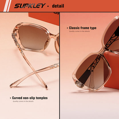 Elegant Women’s Butterfly Polarized Sunglasses UV400 PC Frame