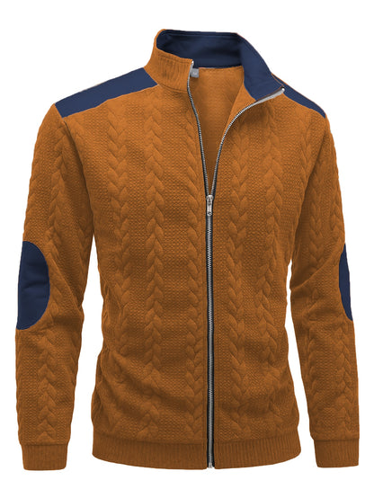 Men'S Light Blue Quilted Zip-Up Jacket - Casual Fall/Winter Outerwear with Stand Collar, Long Sleeves, and Front Pockets, Perfect for Casual Attire, Autumn Winter Apparel | Quilted Texture Jacket | Zippered Jacket