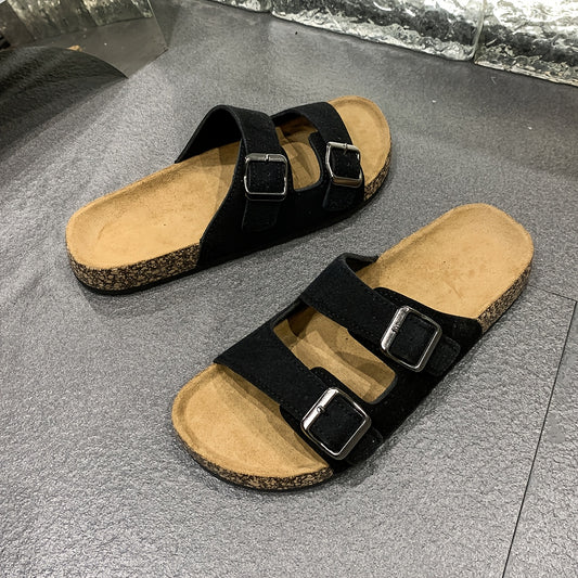 Unisex Slip-On Casual Slippers with PU Sole for All Seasons - ayq