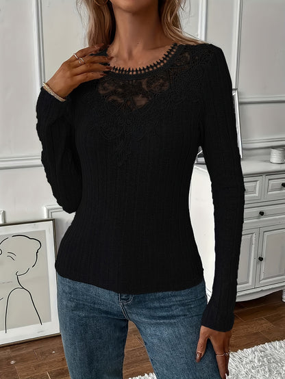 Directional Women'S French Lace Long Sleeve T-Shirt