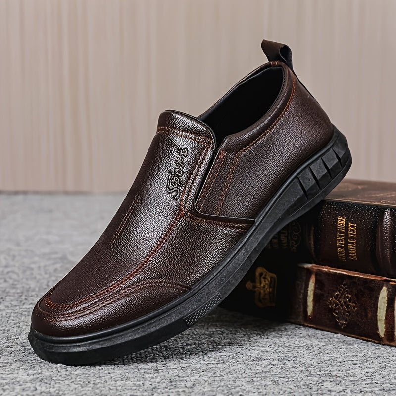 Men's Casual Business Slip-On Shoes, Lightweight & Comfortable