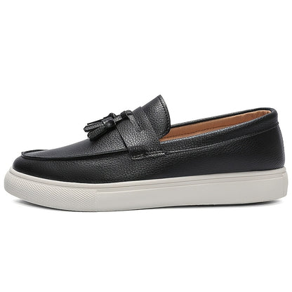 Men's Korean-Style Loafers with Non-Slip Sole and Cushioned Insole