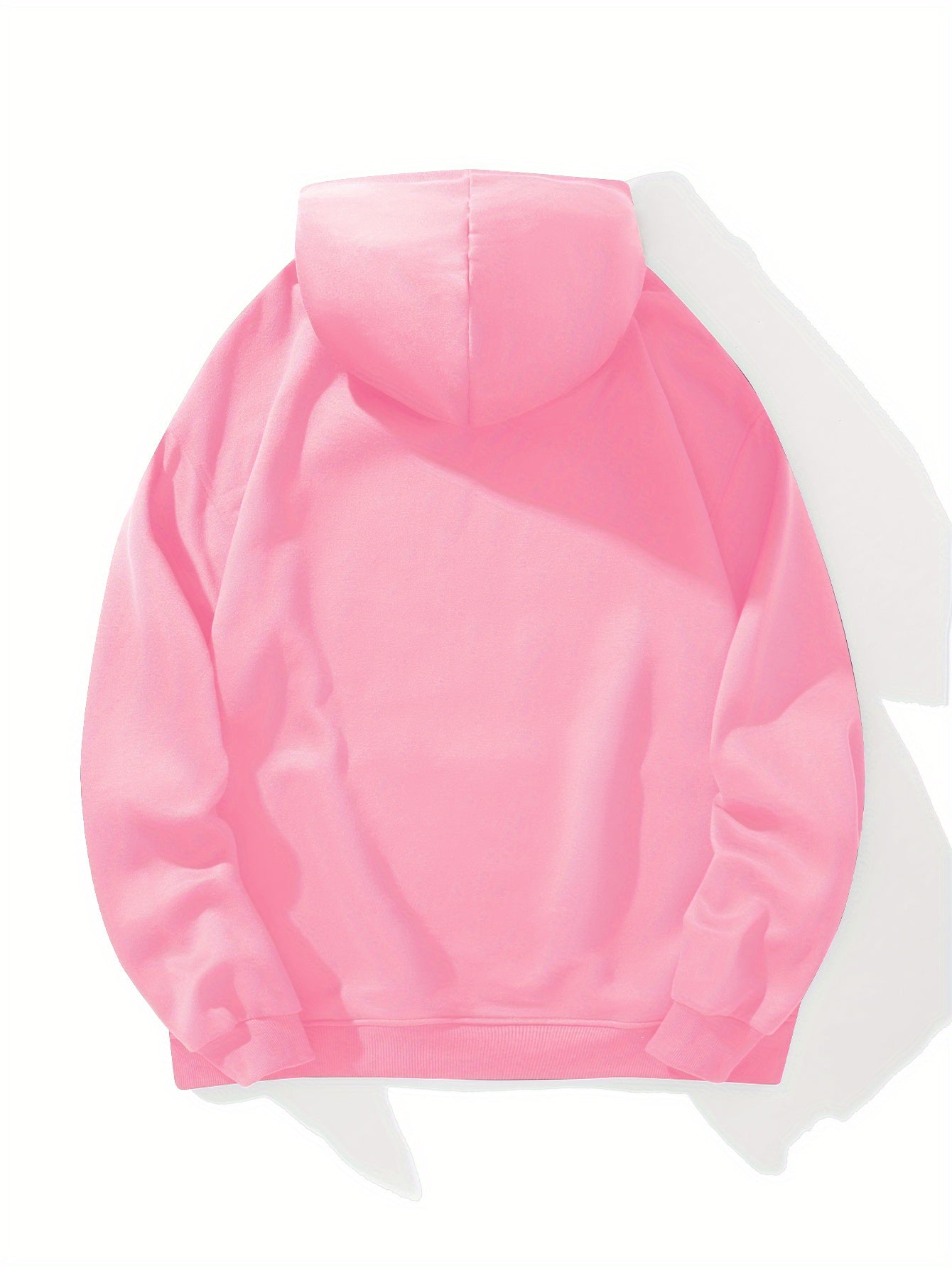 Women'S Pink "Happy New Year 51.46meter Print Hoodie - Cozy Casual Pullover with Golden Glittery Lettering, Long Sleeves, and Drawstring Hood, Perfect for Winter Celebrations, Winter Hoodie | Festive Print Hoodie | Stretchy F