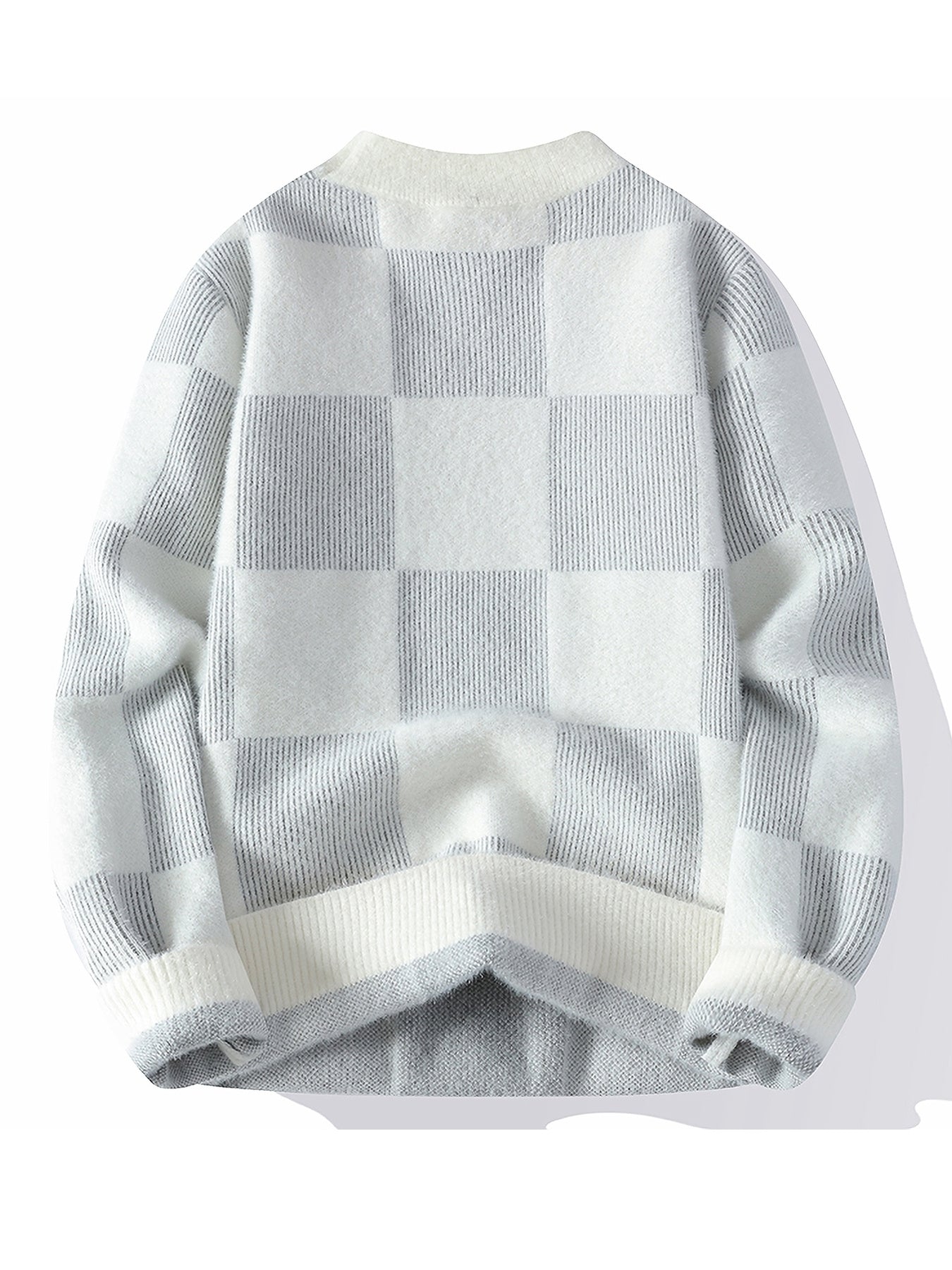 Նոր տղամարդու աշնանային և ձմեռային սվիտեր՝ կլոր վզով, ջերմության համար, տրիկոտաժե