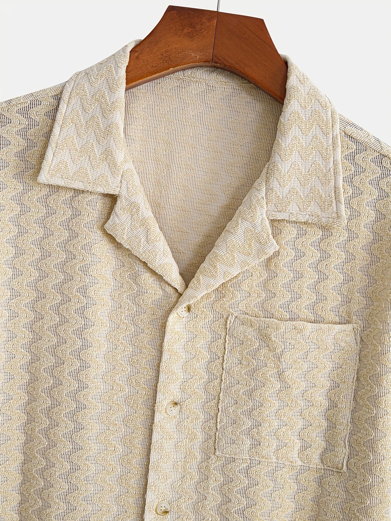 Men's Stretch Jacquard Short Sleeve Shirt & Shorts Set