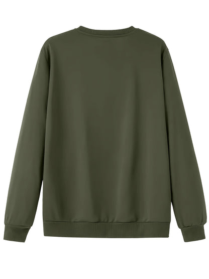 Men'S Happy New Year Sweatshirt - Light Grey with Orange Lettering - Regular Fit Crewneck Pullover for New Year'S Eve, NYE Parties & Casual Attire - Non-Permanent Celebration Sweater for Everyday & Special Occasions, New Year