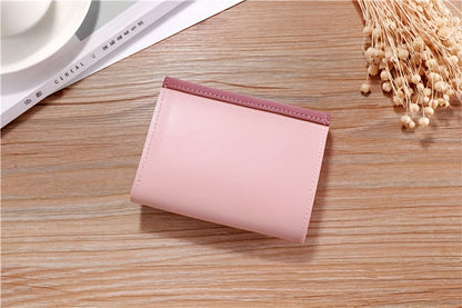 Women's Compact Tri-Fold Wallet - Short Fake Handbag with Snap Closure, Slim Card Holder & Cash Pocket, Casual Everyday Clutch for Smartphones (for women) - Asian Style Purse
