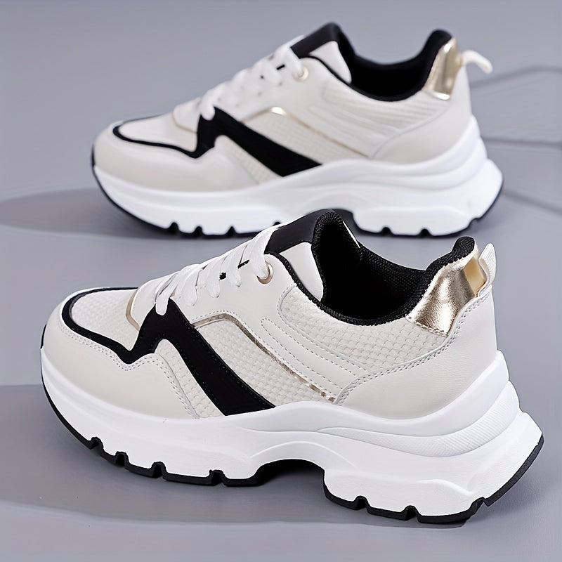 Women’s Lightweight Breathable Running Sneakers with Thick Sole