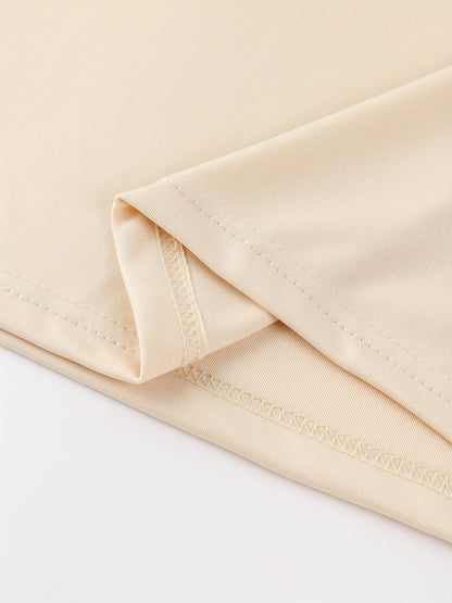 [Golf Apparel] Men's Classic White Shirt - Casual Summer Style with Short Sleeves, Zipper Collar, and Stretch Polyester Fabric - Perfect for Streetwear & Golf